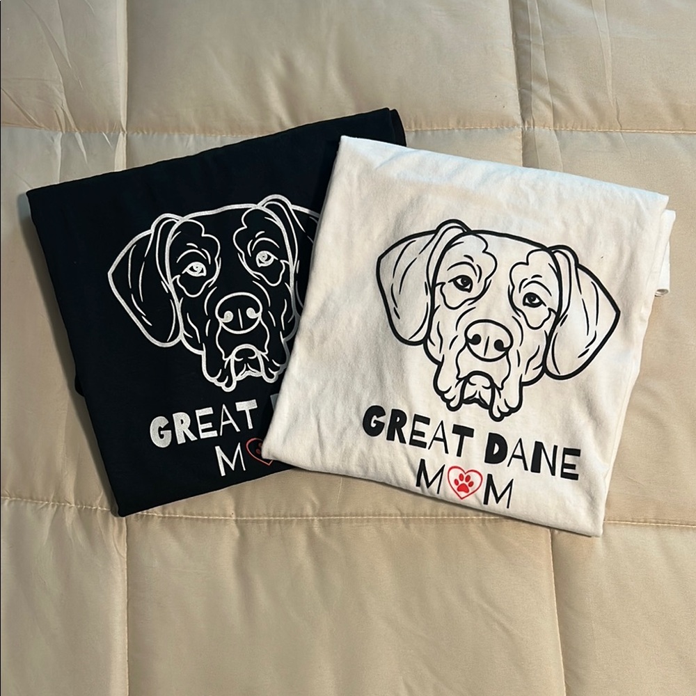 Great Dane Mom Tees - Black and White